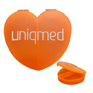 Porta Comprimidos Medicamentos Coração com Divisória - Uniqmed