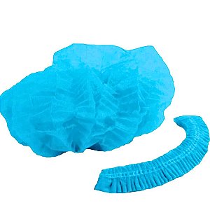 Touca Descartável Com Elástico Azul 15g 50 Un. - Spk Protection