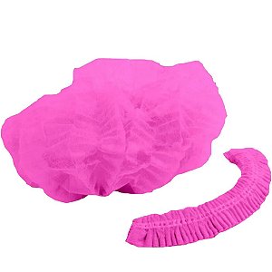 Touca Descartável Com Elástico Pink 15g 50 Un. - Spk Protection