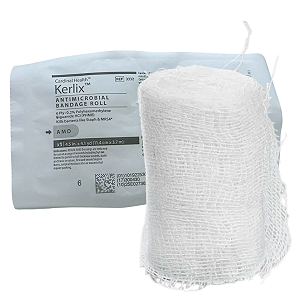 Curativo Compressa de Gase Kerlix 100% Algodão PHMB AMD Rolo 11,4cm x 3,7m - Cardinal Health