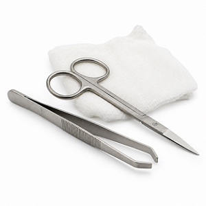 Kit Retirada de Pontos Estéril Kolplast com Pinça e Tesoura