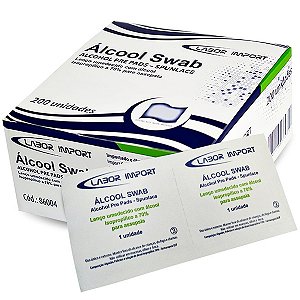 Álcool Swab 70% Saches (200un) - Labor Import