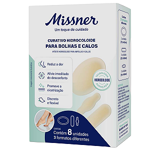 Curativo Hidrocolóide para Bolhas e Calos c/8 - Missner