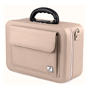 Maleta Médica Profissional Luxo C136 Sem Divisória Sintético Dune Nude - Panton