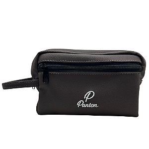 Necessaire Organizadora Com Duas Divisórias Couro Sintético Marrom - Panton