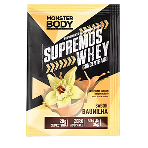 Whey Supremos Concentrado Baunilha 35g - Monster Body - Supraervas