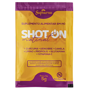 Shot On Matinal com Cúrcuma e Gengibre - Sachê - Supraervas