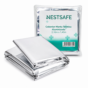 Manta Térmica Aluminizada para Resgate 2,10 x 1,40m NestSafe