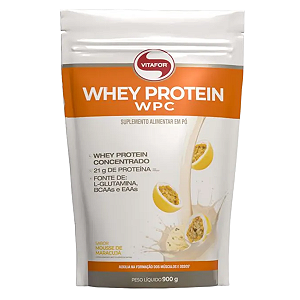 Whey Protein WPC Mousse de Maracujá 900g - Vitafor