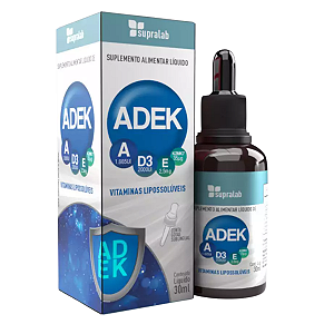 Adek Gotas Vitaminas Lipossolúveis 30ml - SupraLab - Supraervas