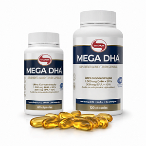 Mega DHA Vitafor Ômega 3 1500 mg DHA 60 ou 120 Cápsulas