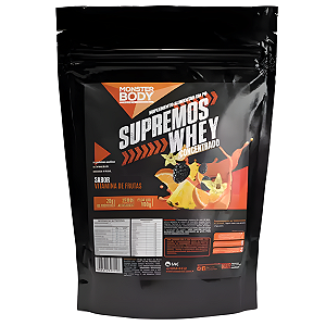 Whey Supremos Concentrado Vitamina de Frutas 900g - Monster Body - Supraervas