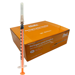 Seringa 01ml LS Com Agulha 13mm x 0,45mm - Caixa c/100 - Medix