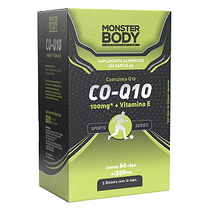 Coenzima Co-Q10 + Vitamina E - 60 Caps - Monster Body - Supraervas