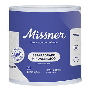 Esparadrapo Hipoalérgico Impermeável Branco - Unidade - Missner