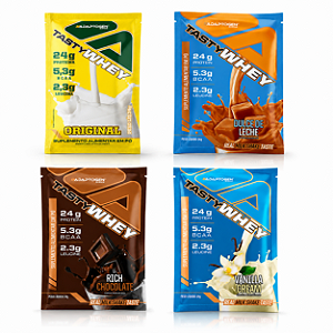 Suplemento Tasty Whey 36g Adaptogen Sachê Individual Vários Sabores