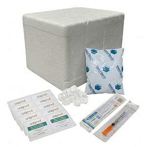 Kit Insulina - 10 Seringas Venper + Gelo + Isopor + Álcool Swab