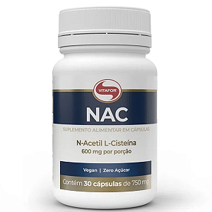 NAC Acetilcisteína 750 mg 30 Cápsulas – Vitafor