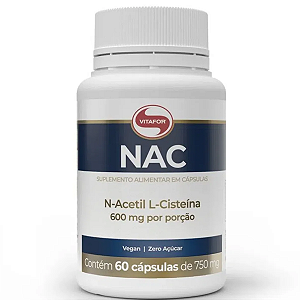 NAC Acetilcisteína 750 mg 60 Cápsulas – Vitafor
