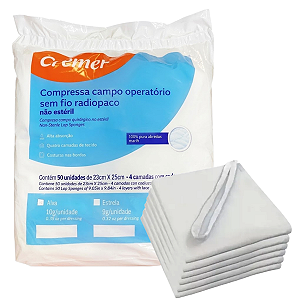 Campo Operatório Nídia Não Estéril 23 cm x 25 cm 08 g com 50 Unidades – Cremer