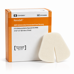 Curativo Kendall Espuma Antimicrobiana PHMB Fenestrado Covidien Vários Tamanhos