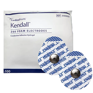 Eletrodo Foam Adesivo Descartável Adulto Kendall Meditrace - Pacote com 100 - Cardinal Health