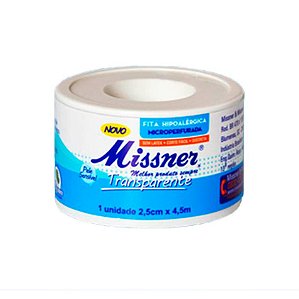 Esparadrapo Fita Transparente 2,5cm x 4,5m - Missner