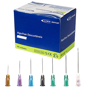 Agulha Hipodérmica Descartável (100un) - Labor Import