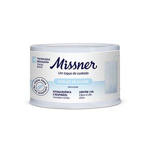 Fita de Silicone Hipoalérgica 2,5cm x 1,5m Missner - 1 Unidade