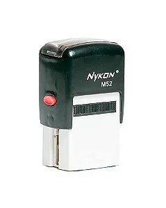 NYKON M52 RETANGULAR Preto 20 X 30 mm (SEM PERSONALIZAÇÃO)