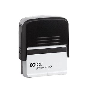COLOP Printer C40 Compacto - Colop P40 MAIS VENDIDO Preto 23 x 59 mm (SEM PERSONALIZAÇÃO)