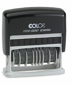 COLOP S160/DD Datador Duplo - FAMILIA MINI Preto