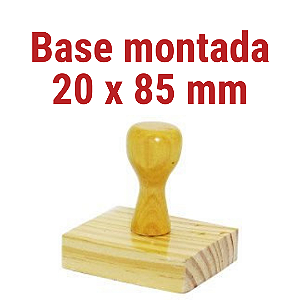 CARIMBO DE MADEIRA 20 X 85 MM MONTADO COM CABO (SEM PERSONALIZAÇÃO) - Kit com 10 unidades