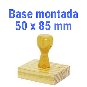 CARIMBO DE MADEIRA 50 X 85 MM MONTADO COM CABO (SEM PERSONALIZAÇÃO) - KIT COM 10 UNIDADES