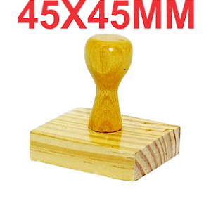 CARIMBO DE MADEIRA 45X45 MM PERSONALIZADO