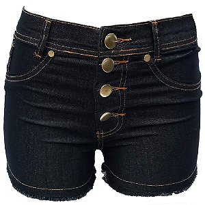 short jeans preto cintura alta