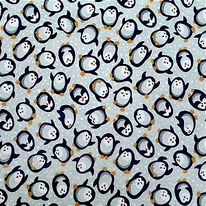 Tecido Círculo PINGUINS - 2286 - 0,50cmx1,50Mts