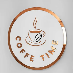 Placa de  Acrílico - Coffe Time