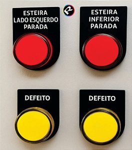 Placa Painel Elétrico Piloto - Botão Sinaleiro
