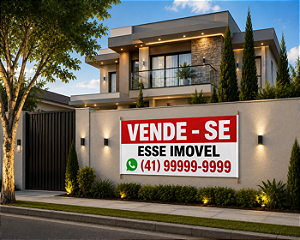 Faixa de vende-se para imobiliária