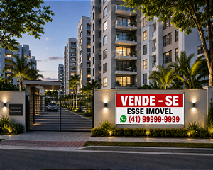 Faixa de vende-se para imobiliária