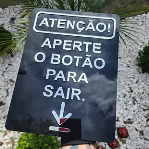 Placa de Acrílico - Atenção