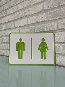 Placa de Identificação Banheiro