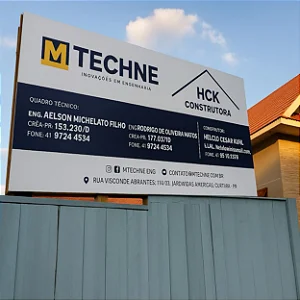 Placa para Obra