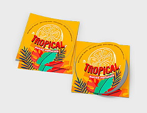 Adesivo de Vinil BRILHO Redondo 7x7cm 250und