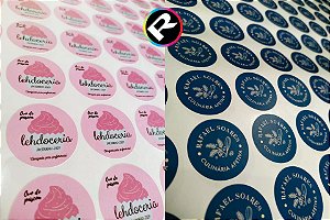 Adesivo de Vinil BRILHO corte especial em cartela 5und