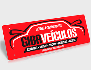 Placa para Carro 100 unidades