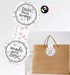 Adesivo de Vinil BRILHO Fecha Sacola 10x4cm 100und