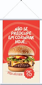 Banner de lona vareta e corda 100x60
