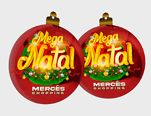 Móbile Bolinha de Natal Personalizado 11x13cm 10und